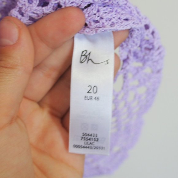 lilac iridescent sequin knit button up cardigan - Picture 9 of 9